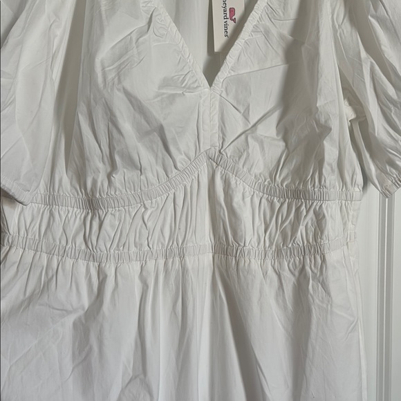 NWT Vineyard Vines White Maxi Poplin VNECK Midi Dress XXL - Picture 6 of 7